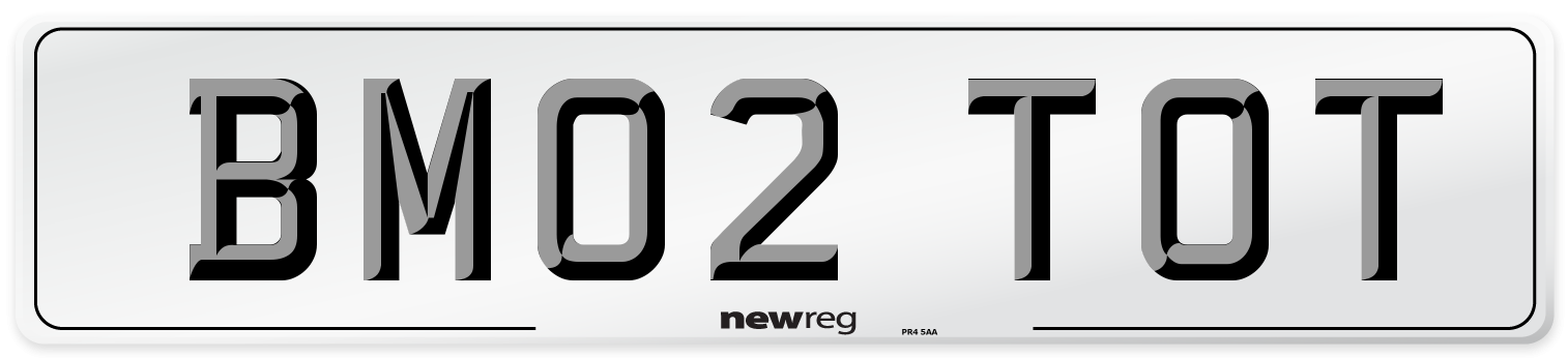 BM02 TOT Number Plate from New Reg